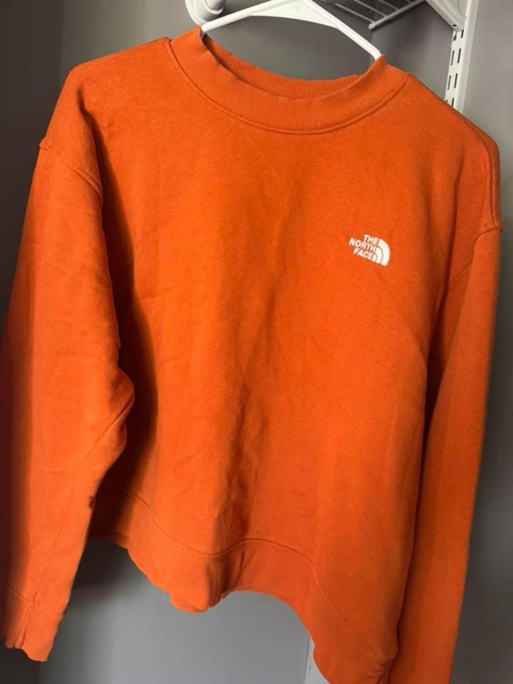 The North Face Orange Pullover Crewneck Sweatshirt